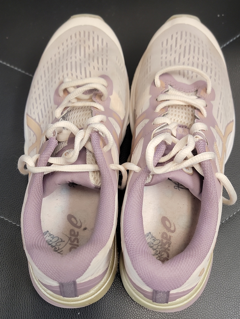 ASICS Women's Pale Lavender and Cream Running Sneakers